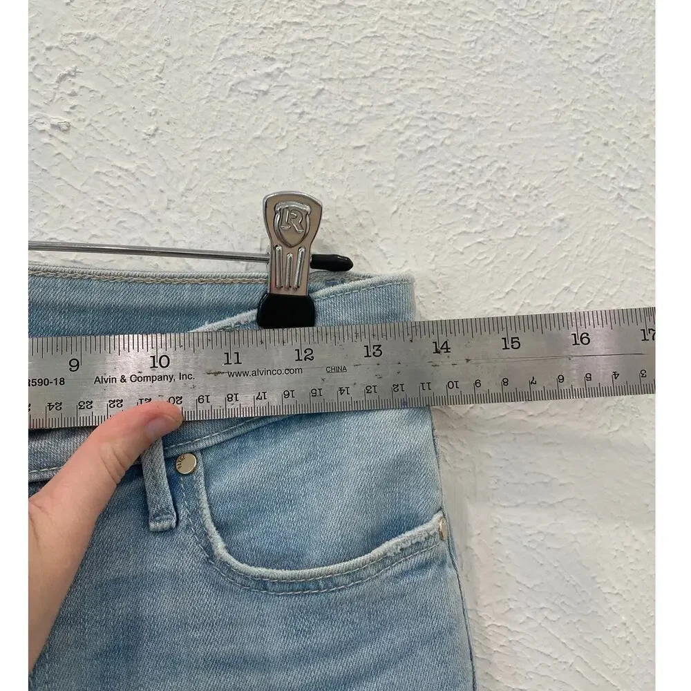 Paige Colette Crop Flare Jeans Size 27 Light Blue - Picture 5 of 7